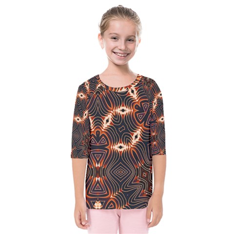 Fun In The Sun Kids  Quarter Sleeve Raglan Tee by LW323