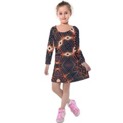 Fun In The Sun Kids  Long Sleeve Velvet Dress by LW323