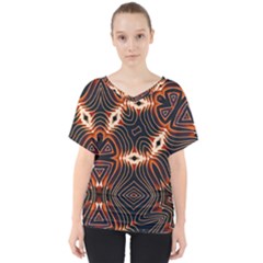 Fun In The Sun V-neck Dolman Drape Top by LW323