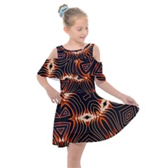 Fun In The Sun Kids  Shoulder Cutout Chiffon Dress