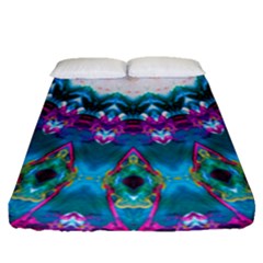 Peacock Fitted Sheet (queen Size) by LW323