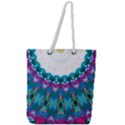 Peacock Full Print Rope Handle Tote (Large) View1