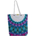 Peacock Full Print Rope Handle Tote (Large) View2