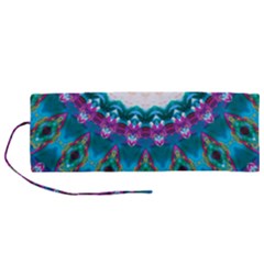 Peacock Roll Up Canvas Pencil Holder (m) by LW323