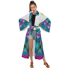 Peacock Maxi Kimono by LW323