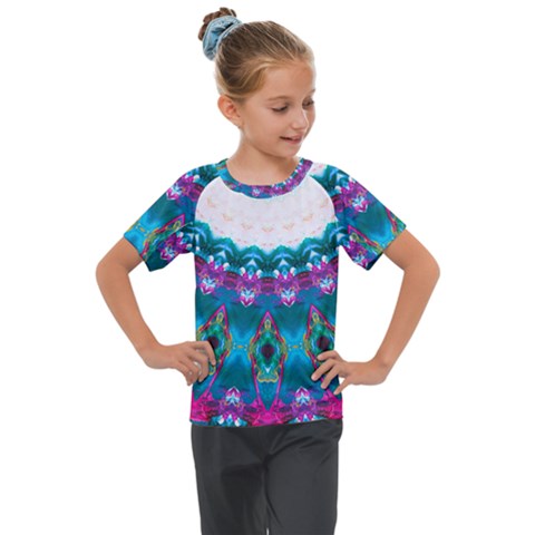 Peacock Kids  Mesh Piece Tee by LW323