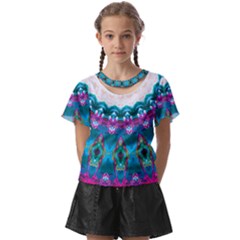 Peacock Kids  Front Cut Tee