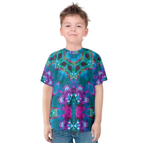 Peacock2 Kids  Cotton Tee by LW323