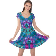 Peacock2 Cap Sleeve Dress by LW323