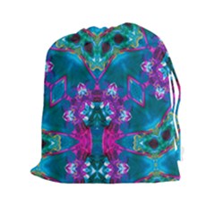 Peacock2 Drawstring Pouch (2xl) by LW323