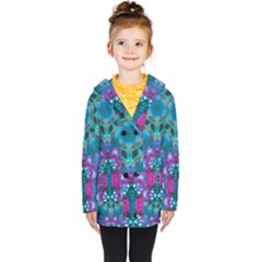 Peacock2 Kids  Double Breasted Button Coat by LW323