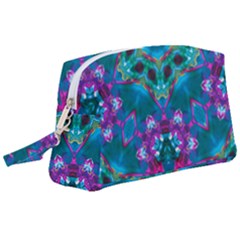 Peacock2 Wristlet Pouch Bag (large)