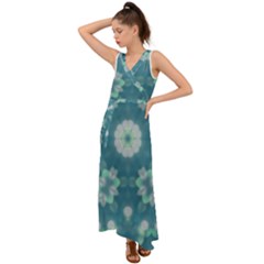 Softpetals V-neck Chiffon Maxi Dress by LW323