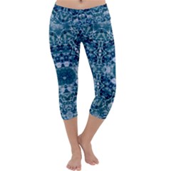 Blue Heavens Capri Yoga Leggings by LW323