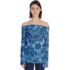 Blue Heavens Off Shoulder Long Sleeve Top by LW323