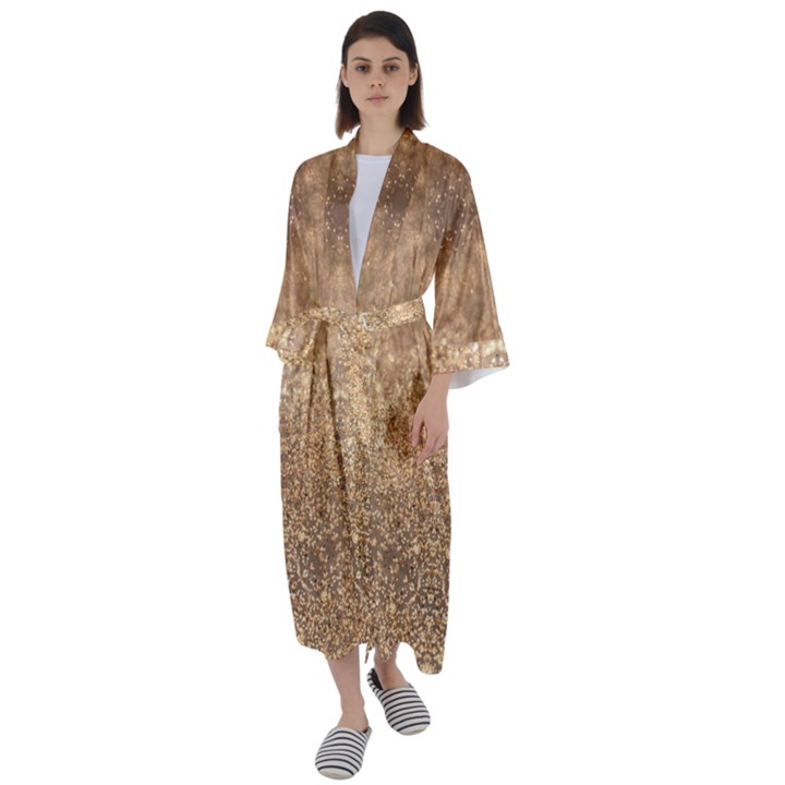 Sparkle Maxi Satin Kimono