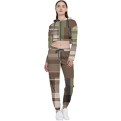 Camo Plaid Cropped Zip Up Lounge Set by TRENDYcouture