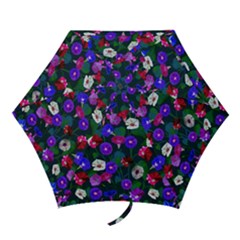 Watercolor Flowers  Bindweed  Liana Mini Folding Umbrellas by SychEva