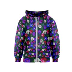 Watercolor Flowers  Bindweed  Liana Kids  Zipper Hoodie