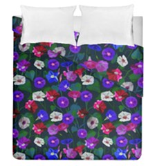 Watercolor Flowers  Bindweed  Liana Duvet Cover Double Side (queen Size) by SychEva