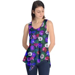 Watercolor Flowers  Bindweed  Liana Sleeveless Tunic by SychEva