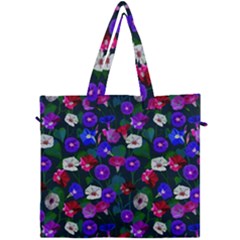 Watercolor Flowers  Bindweed  Liana Canvas Travel Bag by SychEva