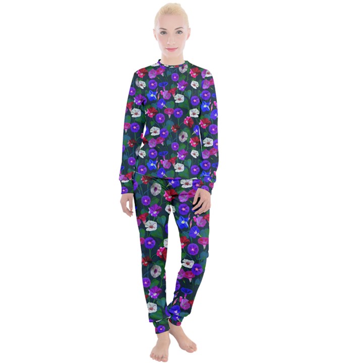 Watercolor Flowers  Bindweed  Liana Women s Lounge Set