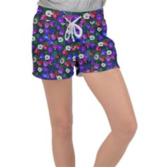 Watercolor Flowers  Bindweed  Liana Velour Lounge Shorts by SychEva