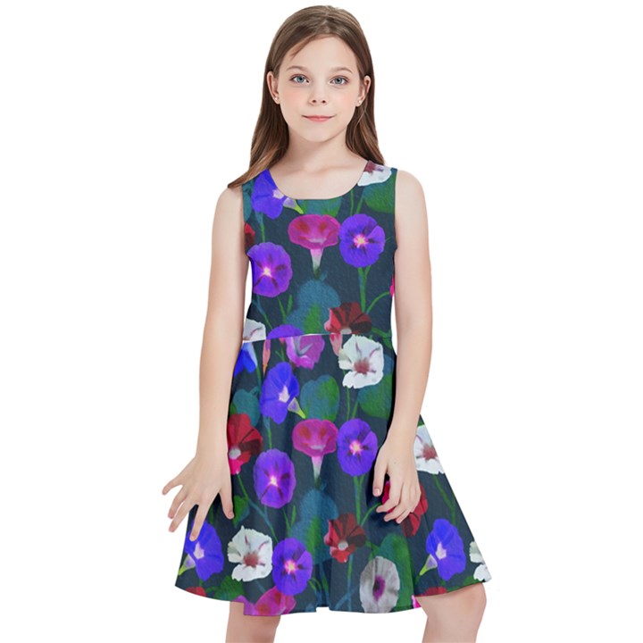 Watercolor Flowers  Bindweed  Liana Kids  Skater Dress