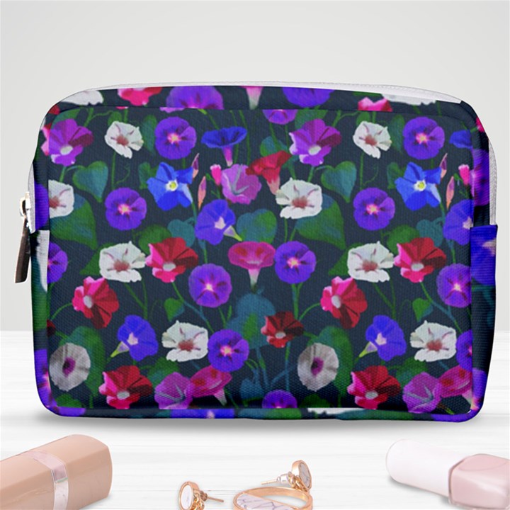 Watercolor Flowers  Bindweed  Liana Make Up Pouch (Medium)