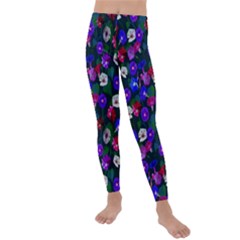 Watercolor Flowers  Bindweed  Liana Kids  Lightweight Velour Leggings by SychEva