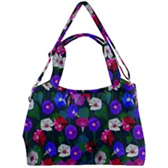 Watercolor Flowers  Bindweed  Liana Double Compartment Shoulder Bag by SychEva