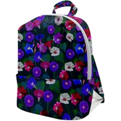 Watercolor Flowers  Bindweed  Liana Zip Up Backpack by SychEva