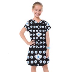 Festive Flowers For The Perfect Day In Peace Kids  Drop Waist Dress by pepitasart