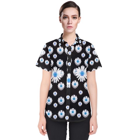 Festive Flowers For The Perfect Day In Peace Women s Short Sleeve Shirt by pepitasart