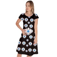 Festive Flowers For The Perfect Day In Peace Classic Short Sleeve Dress by pepitasart