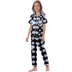 Festive Flowers For The Perfect Day In Peace Kids  Satin Short Sleeve Pajamas Set by pepitasart