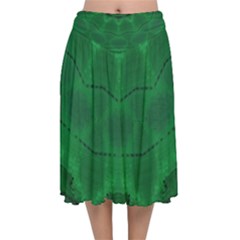 Freshspring1 Velvet Flared Midi Skirt by LW323