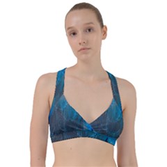 Feathery Blue Sweetheart Sports Bra by LW323