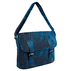 Feathery Blue Buckle Messenger Bag by LW323