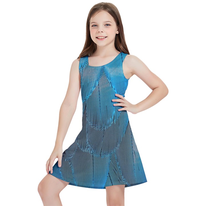 Feathery Blue Kids  Lightweight Sleeveless Dress