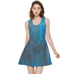 Feathery Blue Inside Out Reversible Sleeveless Dress by LW323