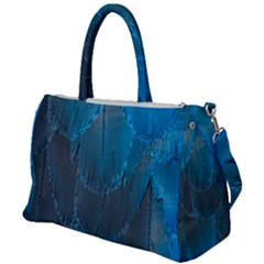 Feathery Blue Duffel Travel Bag by LW323