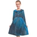 Feathery Blue Kids  Midi Sailor Dress View1