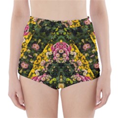 Springflowers High-waisted Bikini Bottoms by LW323