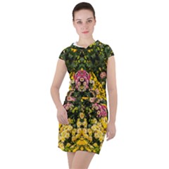 Springflowers Drawstring Hooded Dress by LW323