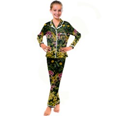 Springflowers Kid s Satin Long Sleeve Pajamas Set by LW323