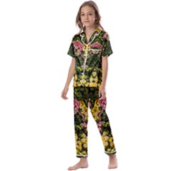 Springflowers Kids  Satin Short Sleeve Pajamas Set by LW323