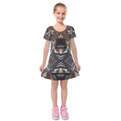 Holy2 Kids  Short Sleeve Velvet Dress by LW323