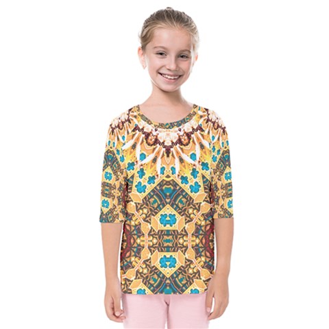 Worthyisthelamb Kids  Quarter Sleeve Raglan Tee by LW323